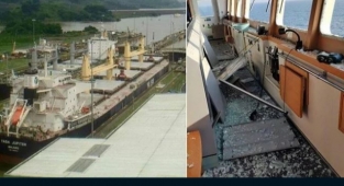 Karadeniz'de Türk gemisine bomba isabet etti