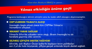 Yılmaz etkinliğin önüne geçti