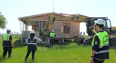 54 adet kaçak yapı daha yıkıldı