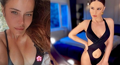 Simge Sağın, göğüs ucunu çiçekle sansürledi