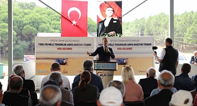 Beyciler ve Çayırdereli çiftçilere tohumluk arpa desteği