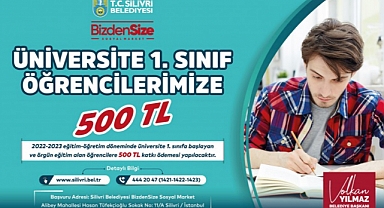 Silivri Belediyesinden üniversite öğrencilerine 500 TL