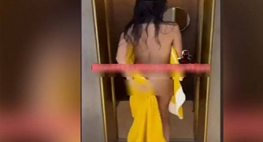 Bahar Candan asansörde çıplak poz verdi