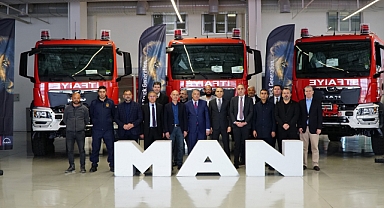 Deprem bölgesine, 5 adet özel donanımlı acil müdahale ve yangın söndürme aracı