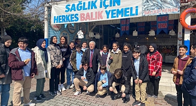 Öğrenciler yarım asırlık balıkların tarihine tanıklık etti