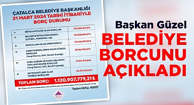 Başkan Erhan Güzel belediye borcunu açıkladı