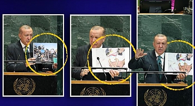 Dünya Erdoğan’ın BM’de gösterdiği Gazze fotoğraflarını konuşuyor: “Utanç manzarası”