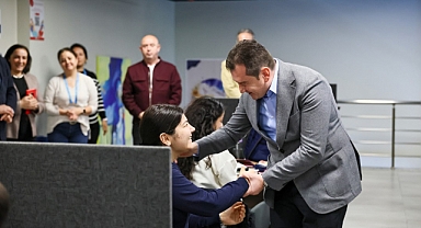 Başkan Balcıoğlu, öğrencilerle kütüphanede buluştu