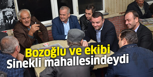 Bozoğlu ve ekibi Sinekli mahallesindeydi