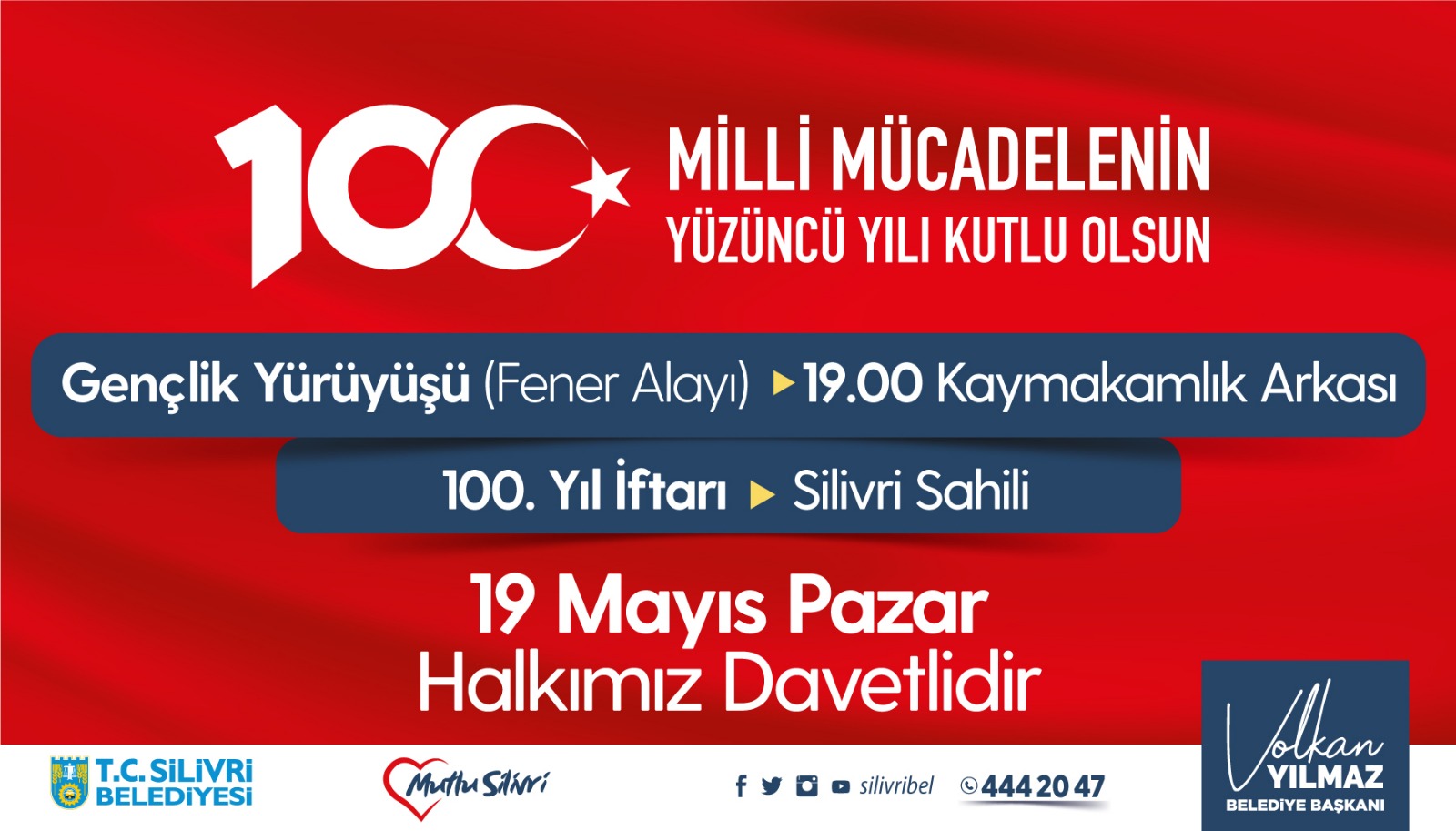 100. yıl iftarı ve Gençlik Yürüyüşüne davet