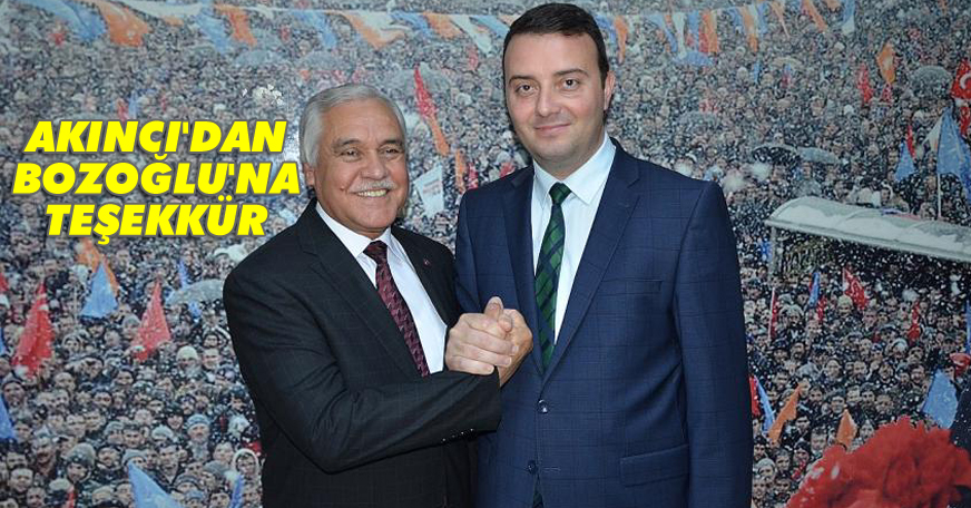 Akıncı'dan Bozoğlu'na teşekkür