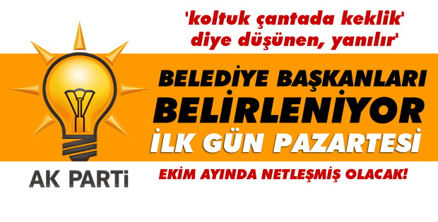 Belediye Başkanları belirleniyor... İlk gün Pazartesi