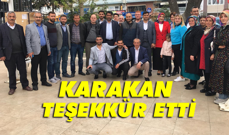 Karakan, teşekkür etti