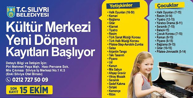 Silivri Belediyesinden ücretsiz kültür hizmeti