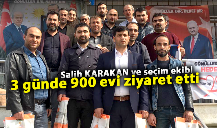 3 günde 900 evi ziyaret etti