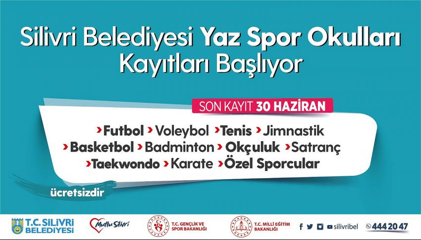 Ücretsiz yaz spor okulları kayıtları başladı