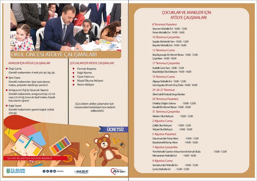 Belediyeden anne ve çocuklar için atölyeler